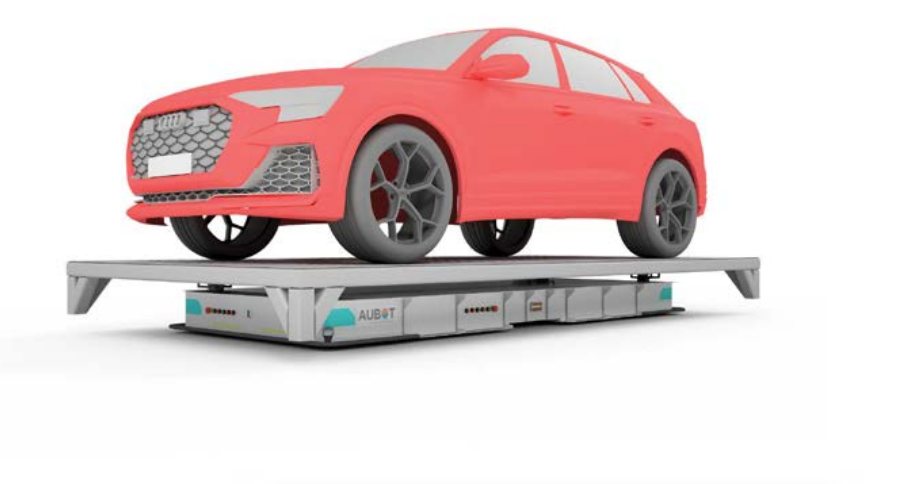 Khay đặt xe để AGV luồn xuống gầm nâng cả ô tô